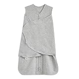 Halo Baby Schlafsack Swaddle | 1.5 Tog Sleepsack | 100% Baumwolle, Heather Grey für Neugeborene | Einfacher Zip -Zugriff von Windelwechsel | Tragbare Decke Grow -Bag | Jungen & Mädchen, 0-3 Monate