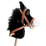 Schwarzes Steckenpferd Slh 2110 - Stabpferd - Holz-Kinderpferd - Wiehergeräusch