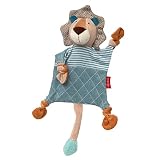 SIGIKID 42157 Schnuffeltuch Löwe Kuscheltuch Mädchen und Jungen Babyspielzeug empfohlen ab Geburt beige/blau