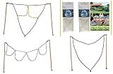Kidzmedia - 3 Paar Stäbe 'klassisch' (50cm Holz) Riesenseifenblasen + Pulver 10L Seifenblasenflüssigkeit Set Kinder