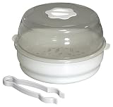 H+H BS 18 Mikrowellen Sterilisatorser mit Flaschenzange, spülmaschinengeeignet, für jede Mikrowelle ab 750 Watt geeignet, weiß,98650