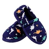 MIXIN Kinder Hausschuhe Warm Jungen Pantoffeln für Kleinkind Outdoor Indoor Schuhe Blau EU 25 26