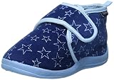 Playshoes Kinder Hausschuhe mit praktischem Klettverschluss, niedliche Hüttenschuhe für Mädchen und Jungen, mit Sternen-Muster