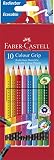 Faber-Castell 116613 - Radierbare Colour Grip Buntstifte, 10 Stück im Kartonetui