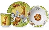 Ritzenhoff & Breker Kindergeschirr Set Dschungeltiere, 3-teilig, Bunt, 26,8 x 26,6 x 14,2 cm