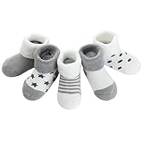 Z-Chen Baby-Mädchen Calze da Donna Damensocken, Grigio, 0-6 MESI