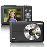 Digitalkamera 1080P FHD Fotokamera 44MP Kompaktkamera 2,4' LCD Bildschirm 16X Digitalzoom Fotoapparat wiederaufladbare Mini-Videokamera für Studenten, Kinder, Anfänger, Alten