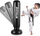 Boxsack Stehend Kinder ab 3-12 Jahre: JanTeelGO 150cm Kinderboxsack Trainer für Sofortiges Zurückspringen zum Üben von Karate Taekwondo MMA zum Entlasten Für Jugendliche Erwachsene