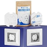 Adlersfeld® - Steckdosen Kindersicherung - [20 Stück] - Steckdosenschutz zum Kleben - Kindersicherung für Steckdose - Steckdosensicherung für Baby - Kindersicherung Steckdosenschutz - Steckerabdeckung