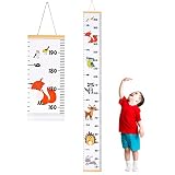 Xinzistar Messlatte Kinderzimmer Kinder Wachstum Messlatte Kind Holz Aufhängen Herrscher Wall Chart Höhe Diagramm Messleiste für Mädchen Junge Schlafzimmer Kinderzimmer (Tiere)