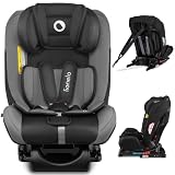 LIONELO Sander Kindersitz Auto Kindersitz Isofix in und gegen Fahrtrichtung Top Tether Autositz Gruppe 0 1 2 3 ab Geburt bis 36 kg ECE R 44 04 TÜV SÜD (Grau)
