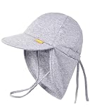 FURTALK Baby Kleinkind Sonnenhut UPF 50+ UV-Schutz Mädchen & Jungen Sommer Kappe Kinder Strand Mütze mit Verstellbarer Kinnriemen und Halsklappen
