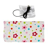 CUTICATE Baby Flaschenwärmer Babynahrung Heizung Babykostwärmer Flaschen Gläschen Wärmer für Reise Outdoor Auto - Wellenpunkte und Blumen