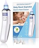 Nasensauger Baby, Nasal Aspirator, Baby Nasensauger Elektrisch, USB Aufladen mit 5 Einstellbare Saugstufen, 4 Silikon Tipps, LCD Bildschirm, Baby Nasal Aspirator für Neugeborene und Kleinkinder