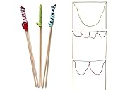Bubble Brothers Riesenseifenblasen Set 3 Stäbe Holz Seifenblasen-Stab für Seifenblasen Set für Kindergeburtstag 3 Stück 3 Stile 50cm lang Seifenblasen groß Eco Stöcke ohne Plastik (3-teiliges Set)