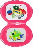 thorberg Sandbox Sandkasten Sandmuschel Muschel groß 108x79cm XL (2X rosa+Picknick-Set)
