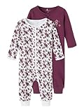 NAME IT NBFNIGHTSUIT 2P Zip Prune Purple NO 13192805, Prune Purple, 86