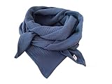 Glückspilz I Musselin Tuch Damen | Musselin Schal Damen | 130 x 130 cm | Schals & Tücher für Damen | Baumwolle | Musselintuch | XXL | Jeans