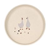 LÄSSIG Kinder Teller ohne Melamin, BPA-frei, für Spülmaschine und Mikrowelle/Plate Tiny Farmer Goose