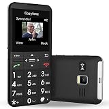 Easyfone Prime-A7 Seniorenhandy ohne Vertrag mit großen Tasten, 2,0-Zoll-HD-IPS-Display, SOS Notruftaste mit GPS, 1500mAh Akku mit Ladestation (Schwarz, GSM)