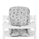 hauck Sitzverkleinerer Kissen Alpha Cosy Kompatibel mit Alpha+, Beta+ & Arketa Holzhochstuhl, für Babys 6-36 Monate, Hochstuhl Sitzkissen mit hoher Rückenlehne und Stabilisierten Seiten (Nordic Grey)