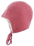 PICKAPOOH Baby/Kinder Wintermütze Jan Bio-Wollwalk/Bio-Baumwolle, Wild Rose, 44