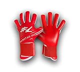 #1 Hashtagone Endboss Red Torwarthandschuhe für Erwachsene & Kinder - Größe 5 - entwickelt vom Torwart Bundesliga Profi - Tormannhandschuhe Herren, Kinder (Größe 5 Endboss Red)