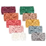 DRESHOW 10 Stück Baby Haarband Baby Stirnbänder Baby Mädchen Nylon Stirnband Neugeborene Kleinkinder Haarbänder und Bögen Kinder Haarschmuck