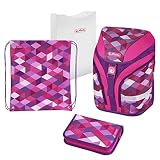 Herlitz 50020362 Schulranzen Motion Plus Pink Cubes, 1 Stück