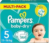Pampers Windeln Baby Dry Gr.5 Junior 11-25kg Monatsbox, 144 Stück