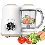 Avec Maman Baby Chef - NEU 2023-4-in-1 Babynahrungszubereiter - Dampfgarer - Mixer - Babybrei Zubereiter - Flaschenwärmer - Sterilisator - Baby Nahrungszubereitung - BPA-FREI