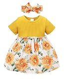 Amissz Kleider für Baby Mädchen 6 Monate-3 Jahre Bestickt Tüll Blume Prinzessin Kinder Kurzarm Kleid für Hochzeit Geburtstag Party
