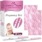 Easy@Home 20 x Schwangerschaftstest Frühtest 10 miu/ml - Empfindliches und Schnelles Test - Frühschwangerschaftstest Ultra Frühtest Schwangerschaft Streifen (20 HCG Tests)
