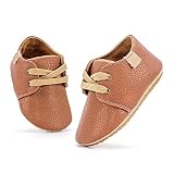 MrToNo Krabbelschuhe Leder Lauflernschuhe Mädchen Jungen Babyschuhe 0-6 Monate 6-12 Monate 12-18 Monate Weiche Lederpuschen Lernlaufschuhe Baby Hausschuhe-ZONGSE-6-12M
