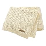 mimixiong Kinderwagen & Reise Extra weiche Baumwolle Cellular Babydecke (Creme farben)