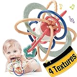 Baby Rassel und Sensorische Beißring Ball für ab 0 3 6 Monate Beißringspielzeug für Baby Backenzähne für Kleinkind Jungen Mädchen, BPA-freie