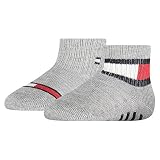 Tommy Hilfiger Unisex Baby Baby Flag Sokken (2 Pack) Socks, Light Grey Melange, 15-18 EU