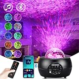 Romwish LED Sternenhimmel Projektor, Projektionslampe Nachtlicht Musik Player mit Bluetooth & Timer & Fernbedienung für Kinder Erwachsene Party Geburtstag Schlafzimmer Home Decoration