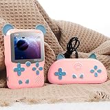 fasloyu 999-in-1-Handheld-Spielekonsole für Kinder, Mini-Retro-Spielekonsole, unterstützt zwei Personen TV-Wiedergabe, 1020 mAh Akku, Geschenke für Kinder und Erwachsene (Rosa)
