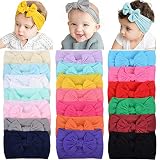 YHXX YLEN Baby Stirnband Mädchen 20 Stücke Stirnbänder Knoten Stirnband Elastisch Schleifen Turban Haarband Knit Head Wraps