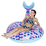 Gcxzb Schwimmreifen Aufblasbare Pool Spielzeug meerjungfrau Schwimmen Ring Wasser aufblasbare Erwachsene lieferungen Übergroß Dicke schwimmende Reihe schwimmendes Bett Schwimmen Schwimmen Ring bujoy