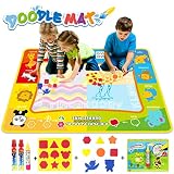 Jenilily Wasser Doodle Malmatte 120x90 CM Matte, Malmatte Mit WasserstiftKinder Spielzeug Wassermalbuch 2 3 4 5 6 Jahre Mädchen Kinderspielzeug