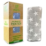 miRio • 100% organisches Pucktuch aus Bambus & Baumwolle • 120x120 cm Oeko Tex Standard 100 geprüfte Mullwindeln für Babys • 6 in 1 auch als Spucktuch, Stilltuch, Sonnenschutz nutzbar