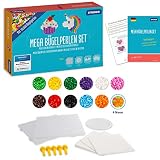 Smowo® 10.000 Bügelperlen Set inkl. 15 Farben, Steckplatten und Zubehör - XXL Perlen Basteln Box - Perfektes Geburtstags Spielzeug