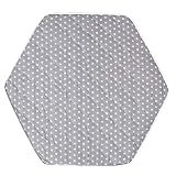 Baby Delux Laufgittermatratze Laufstallmatratze Schaumstoff Matratze für Laufgitter 6-eckig Grey Stars gesteppt 120cm Oeko TEX