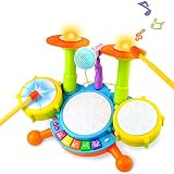 Baby Spielzeug Kinder Trommel Spielzeug Musikinstrumente für Kleinkinder Mit Kinderreimen Elektronisches Schlagzeug Halloween Geschenkidee für Kinder Jungen Mädchen ab 1 2 Jahren