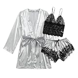 HCOO Schlafanzug Kurz Nachtwäsche Baby Mädchen Sex Nachtwäsche Negligee Nachtwäsche Nachtwäsche Umstand Nachtwäsche Lingerie Nachtwäsche(Grau,XXL)