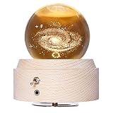 DUTIFUK Kristallkugel Spieluhr mit Licht, 360°Rotierende Hölzerne Spieluhr geeignet für Jungen,Mädchen,Kinder,Erwachsene,Geburtstage,Weihnachten,Thanksgiving und andere Gedenkgeschenke