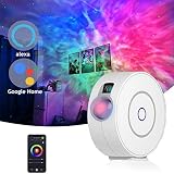 GOZYE Sternenhimmel Projektor Galaxy Nachtlicht Projektor kompatibel mit Alexa & Google Home, Star-Projektor Unterstützung sprachgesteuerter Timer dekoration für Schlafzimmer Heimkino Babyzimmer