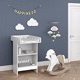 Vicco Wickelkommode Leo, Wickelaufsatz für die Kommode, Weiß, 60 x 103 cm